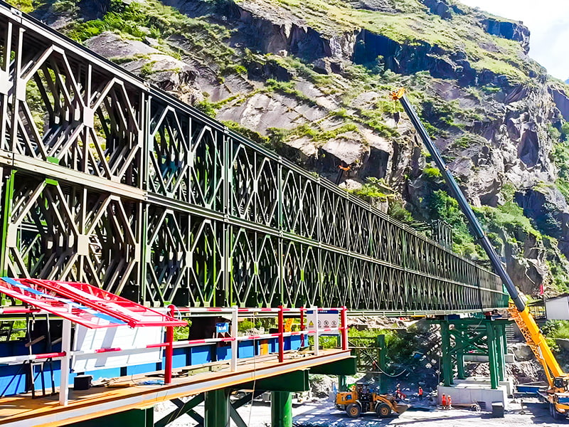 CB 200 Bailey Bridge Четырехрядный двухслойный армированный мост Bailey Bridge